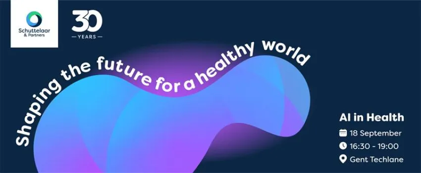 Schuttelaar & Partners' 30th anniversary design featuring information about the event.